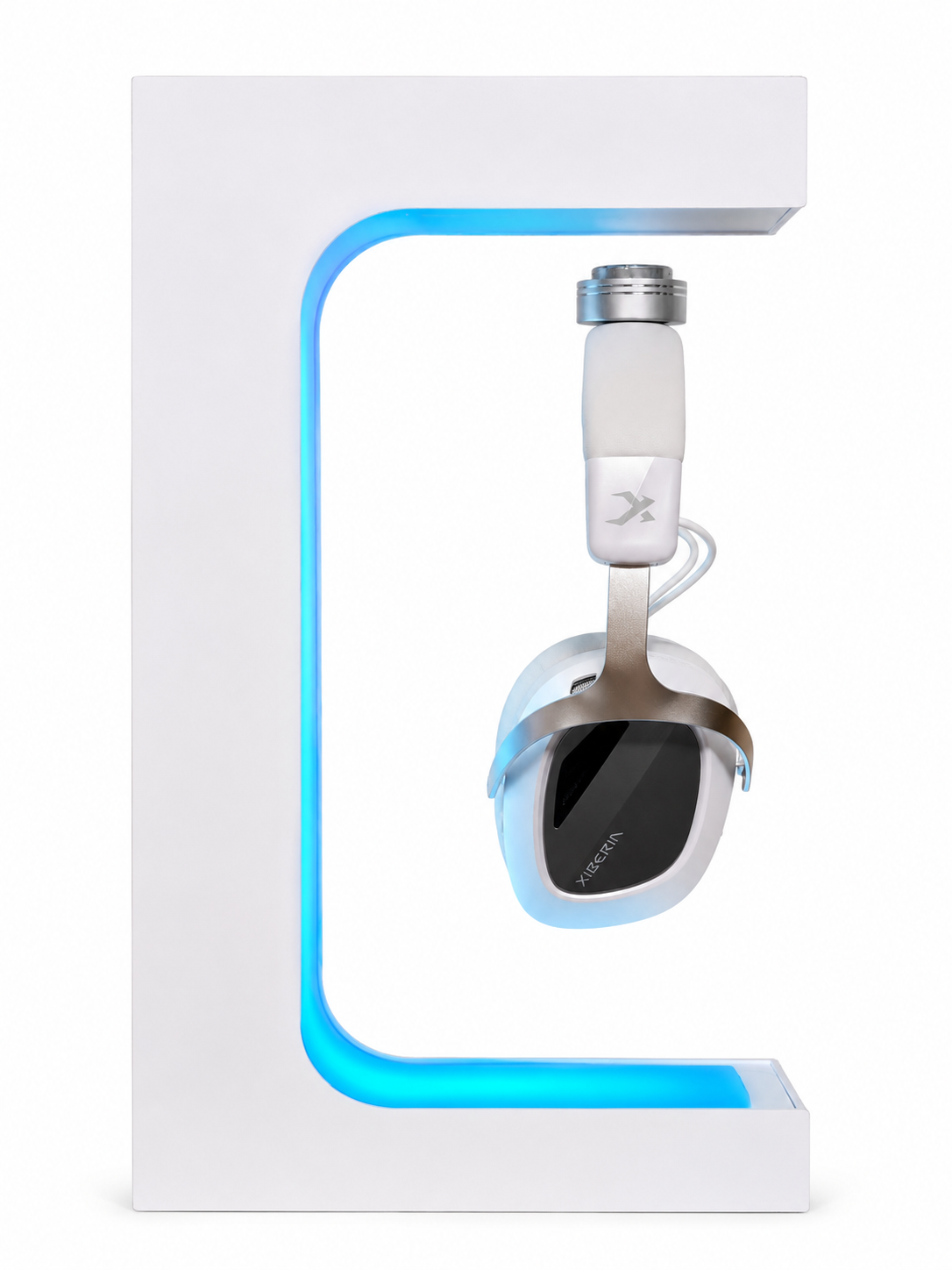 Arctic White Beacon 01 side product view showing the illuminated frame